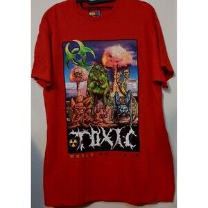Teen Hearts Toxic Graphic T Shirt Mens Large Red Nuclear Wasteland Monster Tee